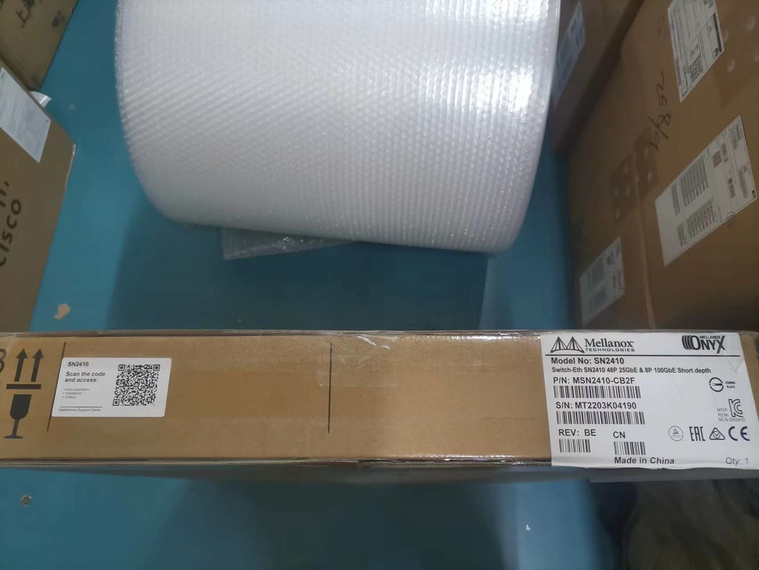Ethernet del interruptor de red de MSN2410-CB2F Mellanox con ónix 18 SFP28 y 4 puertos QSFP28