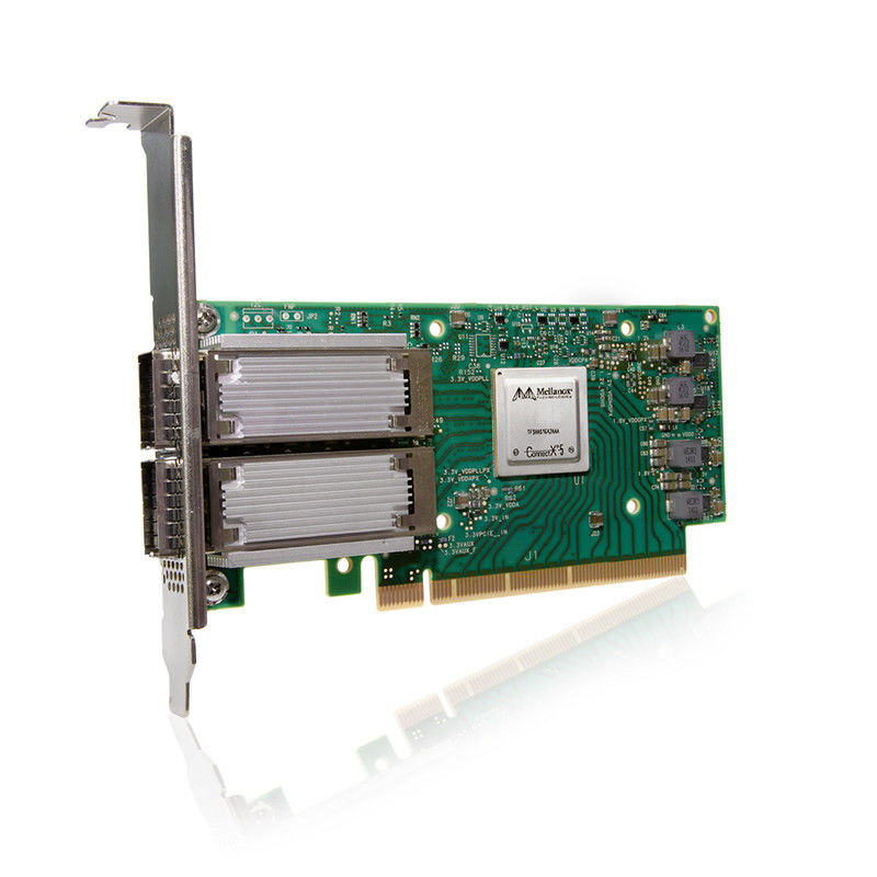 La ex VPI tarjeta de red de Mellanox del adaptador de ConnectX-5 EDR InfiniBand y 100GbE se dobla QSFP28 portuario MCX556A-EDAT
