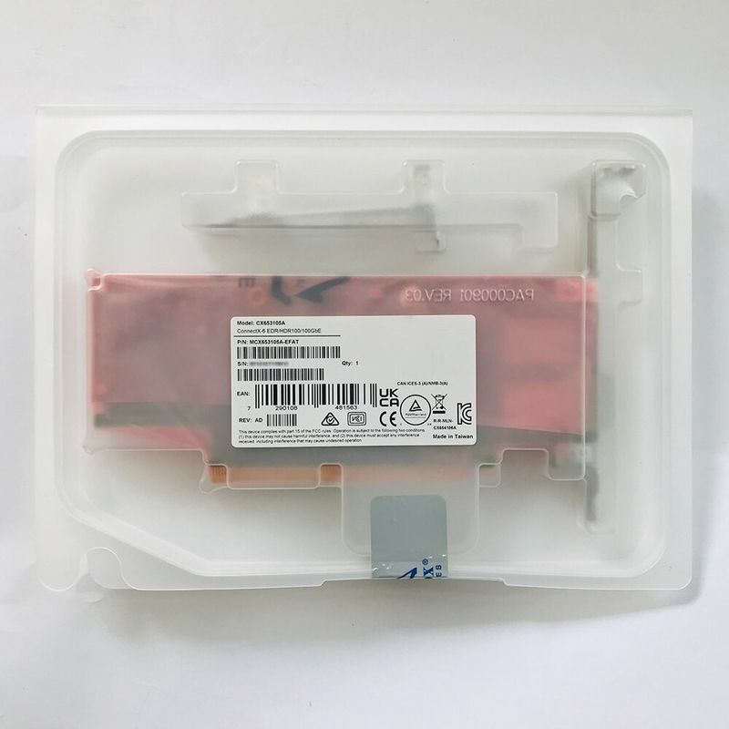 adaptador de la tarjeta de red de 100g MCX653105A-EFAT Mellanox ConnectX-6 VPI para el servidor