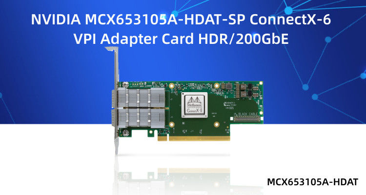 MCX653105A-HDAT-SP Mellanox Card ConnectX®-6 InfiniBand / VPI Adaptador HDR IB 200Gb/S 200GbE