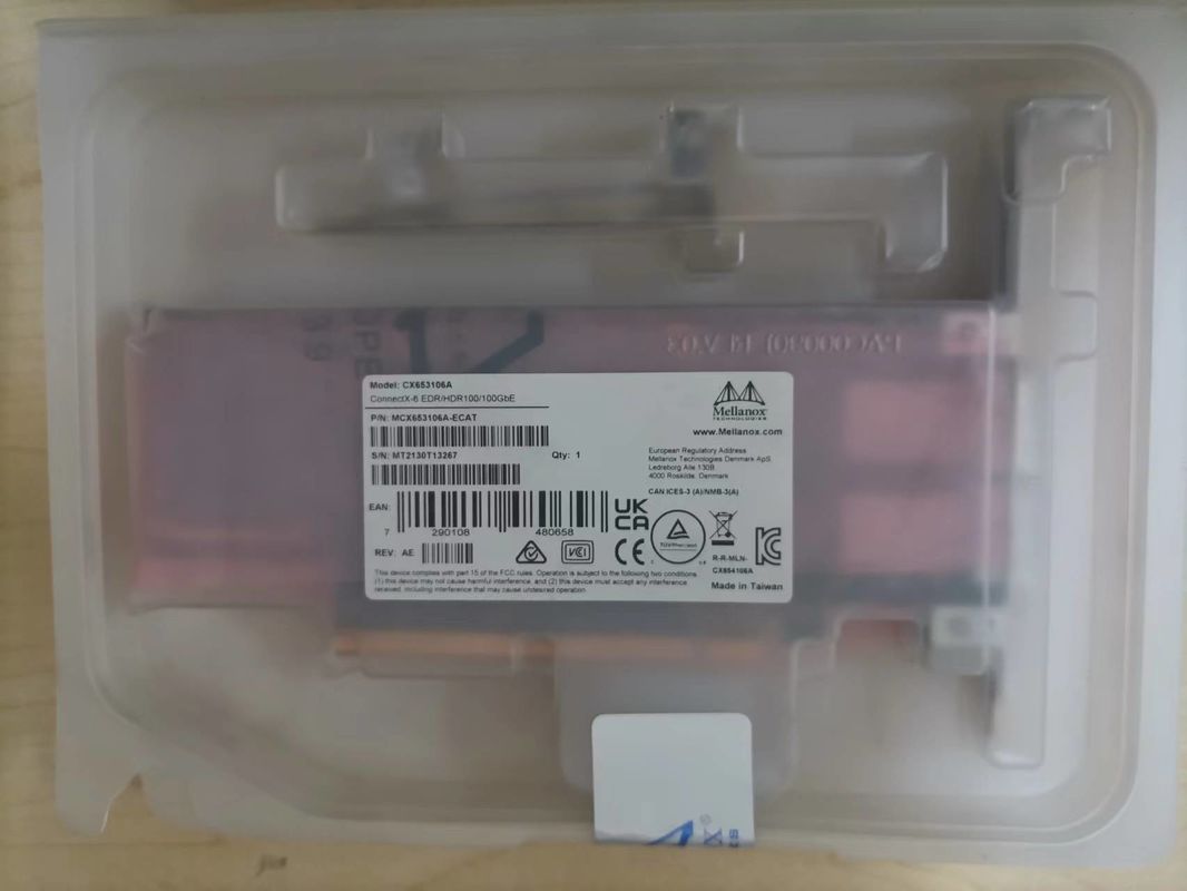 MCX653106A-ECAT Original Conectar X-6 100Gb/S Adaptador Ethernet QSFP56 con doble puerto