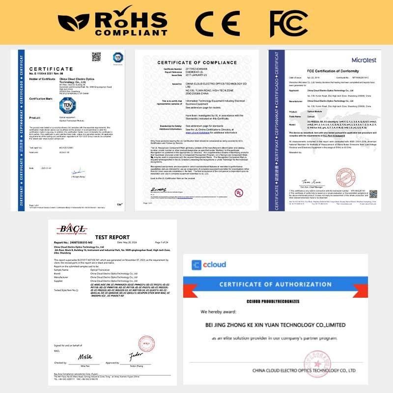 Características de monitoreo Monitoreo de la temperatura y el suministro de módulos para el transceptor óptico 400G QSFP-DD en centros de datos HPC