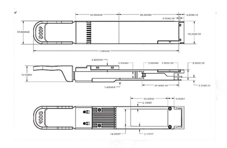 Solución de conexión de red Ethernet Transceptor óptico 400G QSFP112 DR4 para transmisión de fibra de un solo modo hasta 500 m