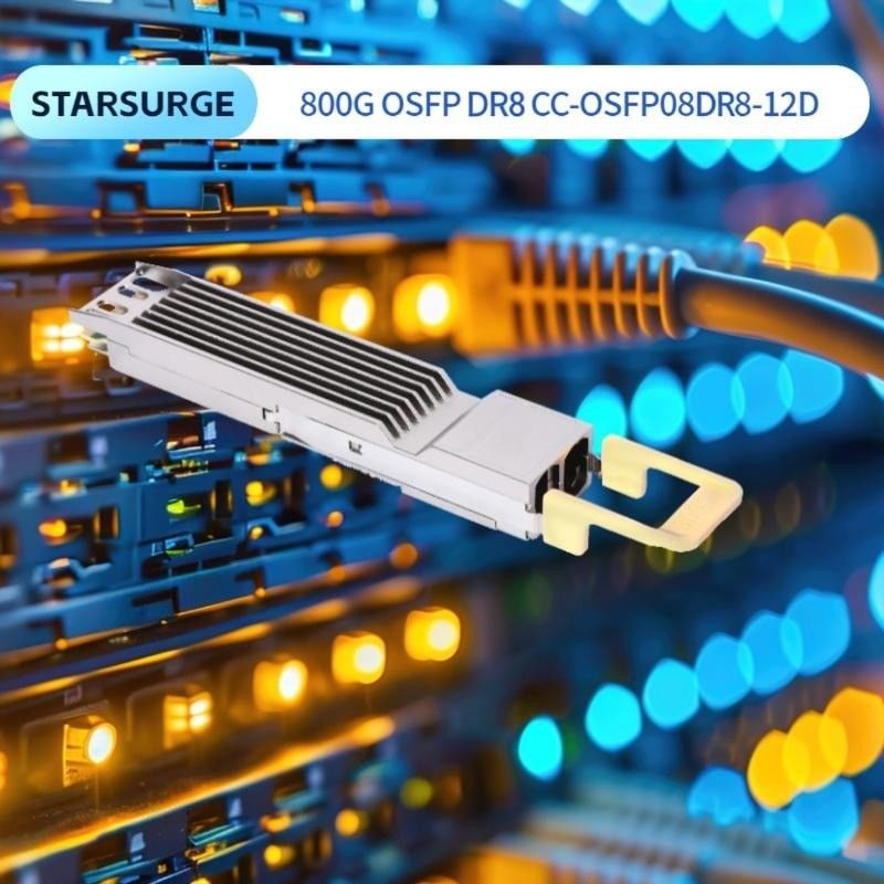 Interconexión de computación Transceptor óptico OSFP de 800 Gbps con conector MTP8APC doble conectable en caliente y alta velocidad de datos