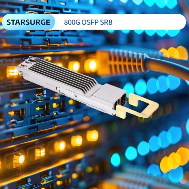 ≤ 17 W de potencia mínima recibida Transceptor SR8 800G OSFP para equipos de fibra óptica de banda ancha InfiniBand NDR 8x100GbE