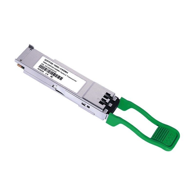 100G QSFP28 2km Transceptores de fibra óptica CWDM4 Ethernet Potencia de red ≤3.5W Mínimo a cobrar ≤3.5W Rango de 2km Original