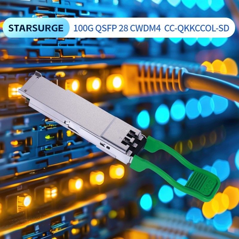 100G QSFP28 2km Transceptores de fibra óptica CWDM4 Ethernet Potencia de red ≤3.5W Mínimo a cobrar ≤3.5W Rango de 2km Original