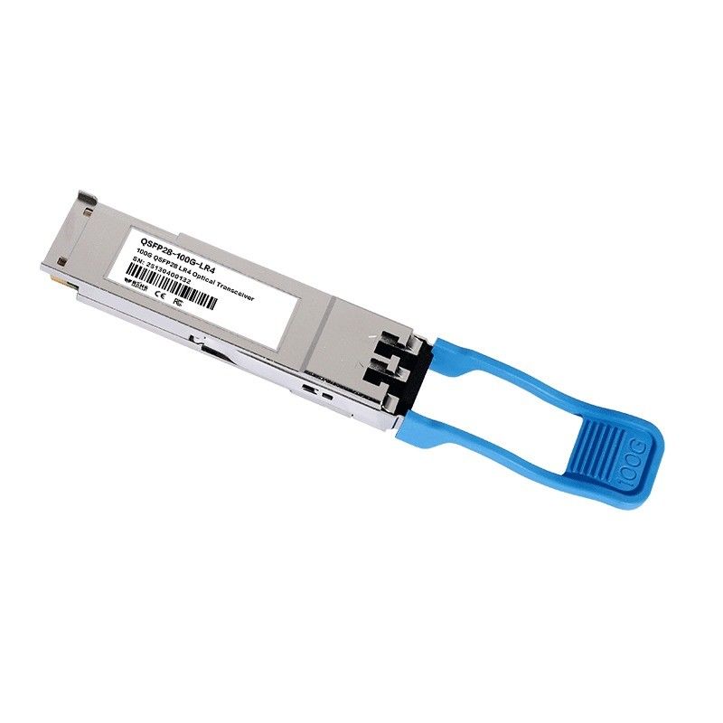 Distancia máxima de transmisión de 10 km 100G QSFP28 LR4 módulo de transceptores ópticos para soluciones de conectividad de centros de datos