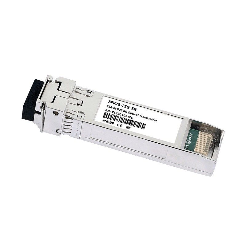 10 km de modo único 25G SFP28 Transceptor óptico Protocolo de cumplimiento SFF-8472 Conector LC de velocidad CE FCC RoHS certificado