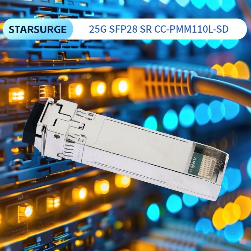 25G SFP28 SR Modulo de transceptores LC duales Fuente de alimentación DC 3.3V Compatibilidad SFP28 MSA para equipos de fibra óptica