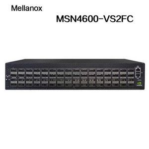 MSN4600-VS2FC Switch Ethernet abierto de 2u con Cumulus Linux, 64 puertos QSFP56, 2 fuentes de alimentación CA, CPU X86, Profundidad estándar P2c