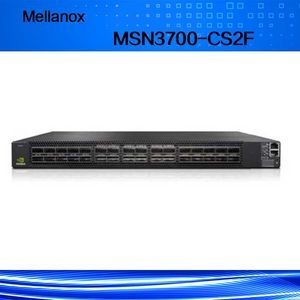 32 puertos Qsfp28 Mellanox Switch MSN3700-CS2f con 2 fuentes de alimentación AC y CPU X86 en profundidad estándar 43.6*433.2*590.6 mm