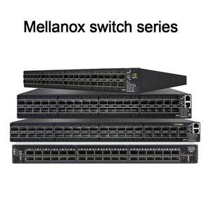 Comutador Ethernet abierto 2u apilable con 64 puertos Qsfp28 y doble fuente de alimentación Tecnología Función de banda infinición apilable
