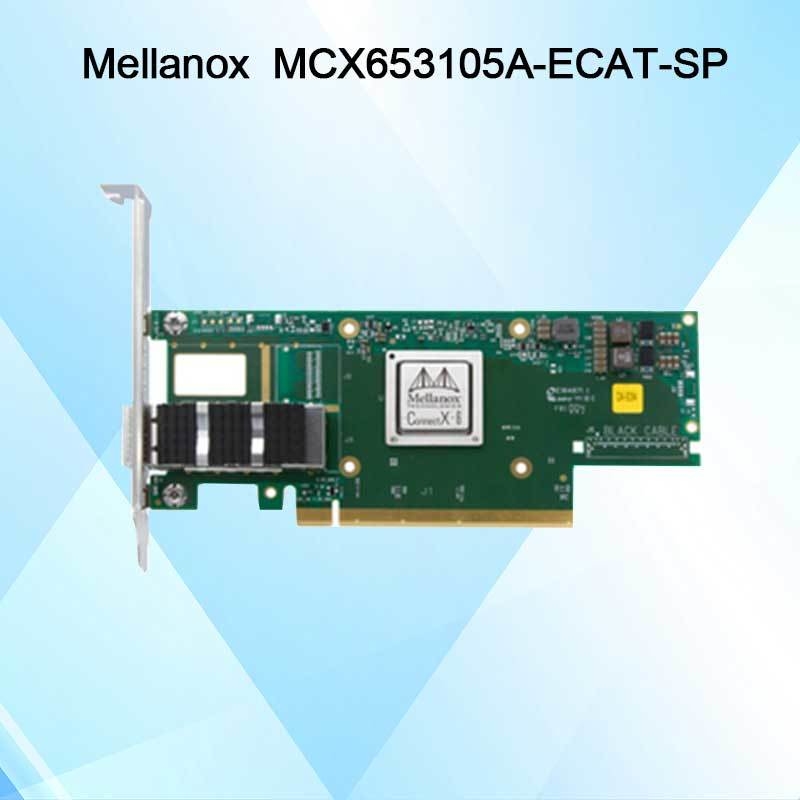 Nvidia MCX653105A-Ecat-Sp Connectx6 con puerto único Osfp56 EDR 100GB/S Vpi Tarjeta de red de banda ancha