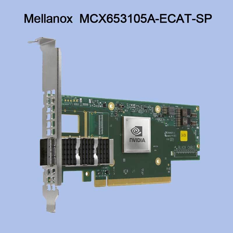 Nvidia MCX653105A-Ecat-Sp Connectx6 con puerto único Osfp56 EDR 100GB/S Vpi Tarjeta de red de banda ancha