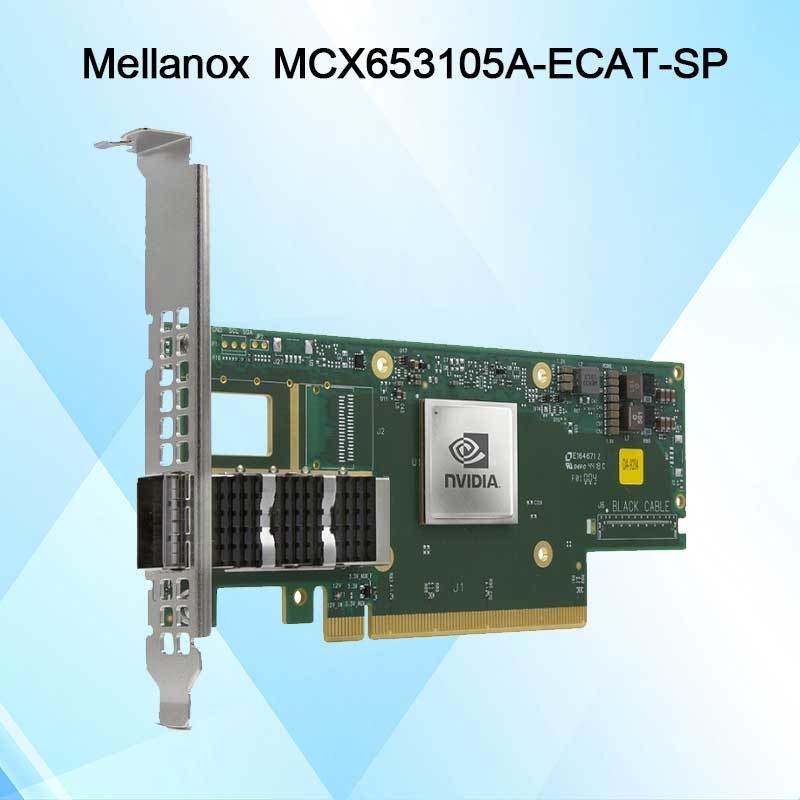 Nvidia MCX653105A-Ecat-Sp Connectx6 con puerto único Osfp56 EDR 100GB/S Vpi Tarjeta de red de banda ancha