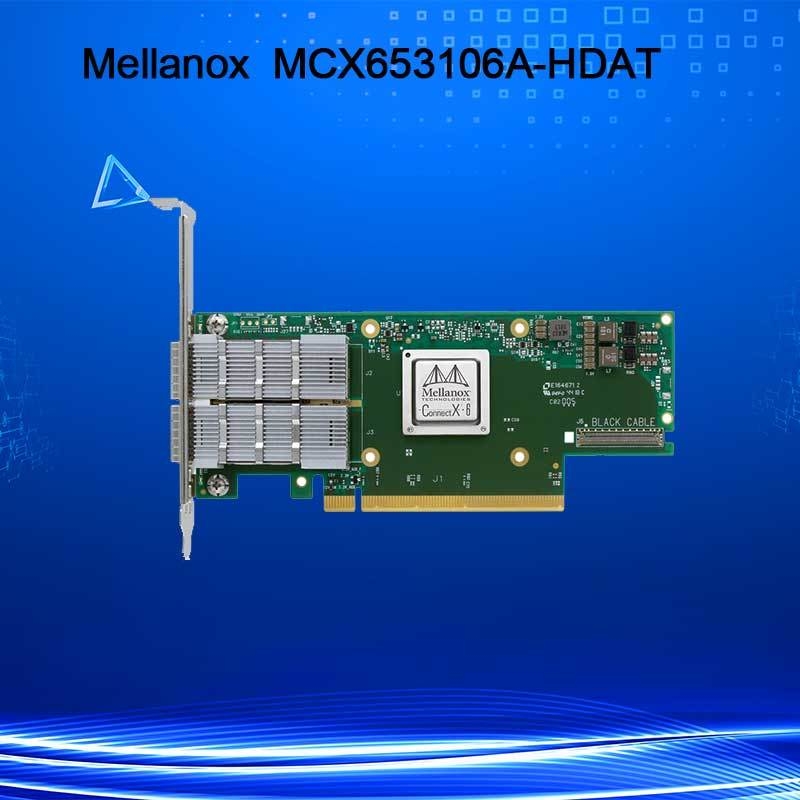 Tarjeta de red Mellanox ConnectX-6 MCX653106A-HDAT VPI, adaptador InfiniBand y Ethernet de 200 Gb/s