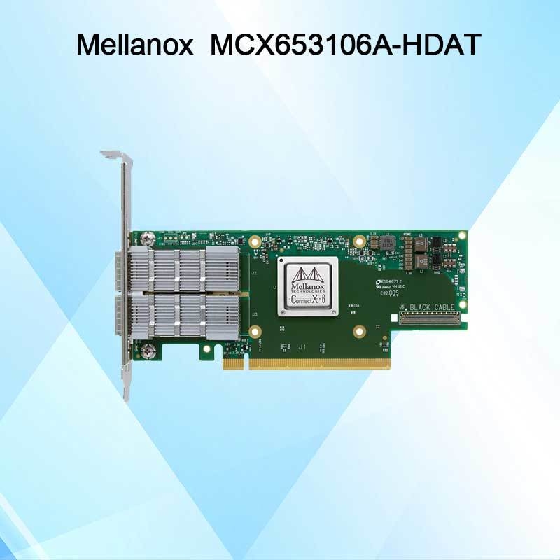 Tarjeta de red Mellanox ConnectX-6 MCX653106A-HDAT VPI, adaptador InfiniBand y Ethernet de 200 Gb/s
