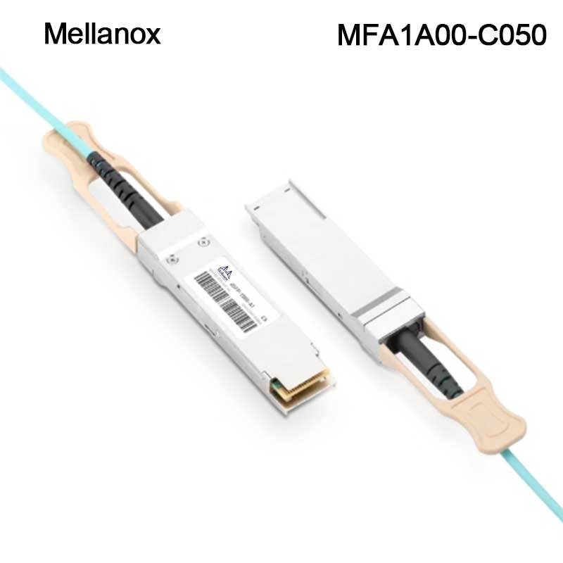 QSFP LSZH Mellanox AOC Cable Óptico Activo MFA1A00-C050 100GbE 50m nuevo y original