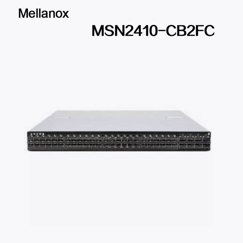 El cúmulo Linux del interruptor de red de MSN2410-CB2FC Mellanox sN2410Mellanox 48 SFP28 vira 8 puertos hacia el lado de babor QSFP28