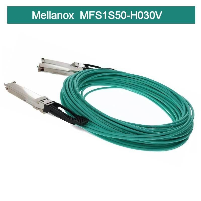 Infiniband Mellanox AOC MFS1S50-H030V VPI HDR & ETH 2x100Gb/S 30M QSFP56 nuevo y original