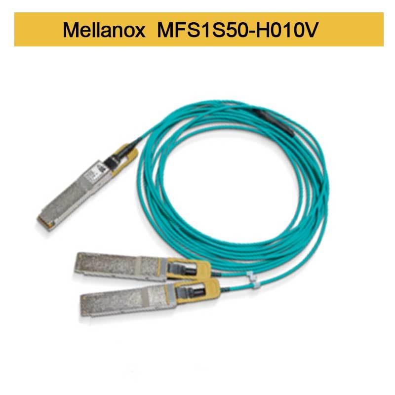 MFS1S50-H010V 200GbE 2x100GbE al cable de fribra óptica activo InfiniBand telegrafía el cable de Mellanox AOC