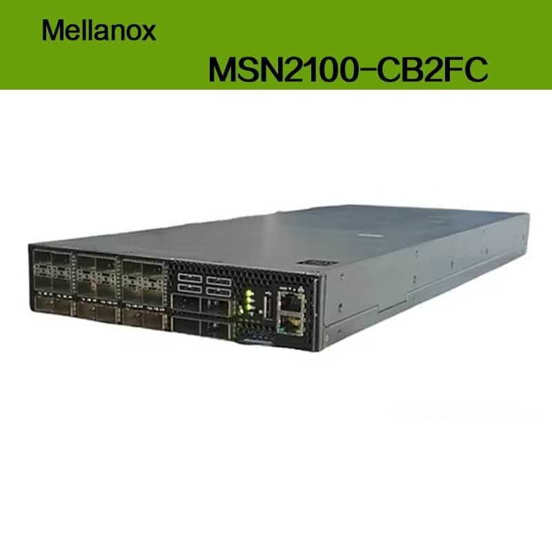 MSN2100-CB2FC Switch Nvidia Spectrum 100gbe 1u, 1g Velocidad Máxima, Cumulus Linux 16, 16 Puertos Qsfp28, 2 Fuentes de Alimentación CA, X86 2 núcleos, Profundidad Corta, Flujo de Aire P2c