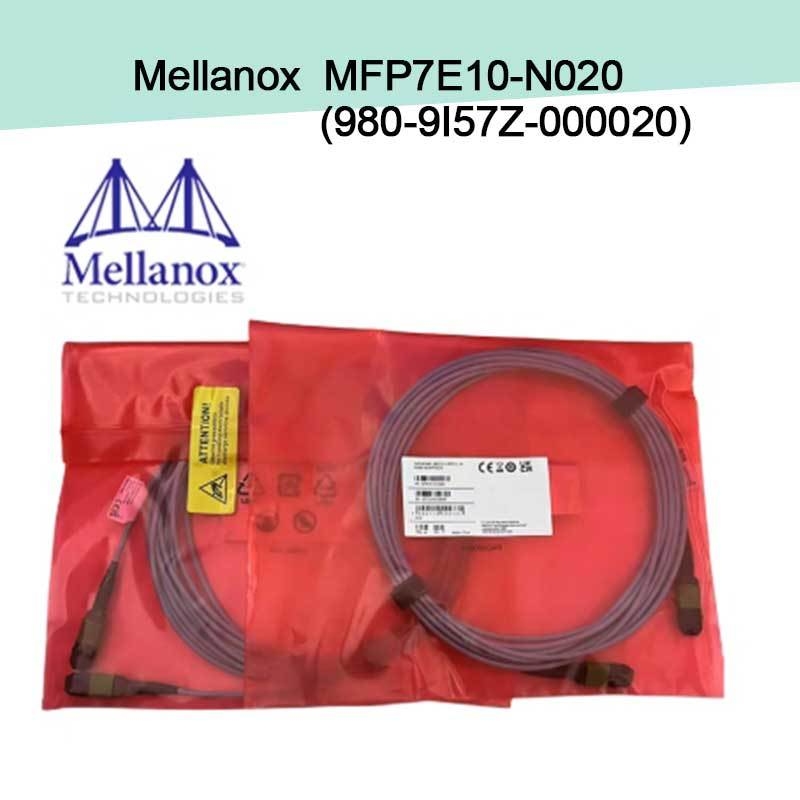 Cable de fibra óptica multimodo Nvidia Mfp7e10-Nxxx Mfp7e10-N020 (980-9I57Z-000020) MMF, MPO12 APC a MPO12 APC, 20m