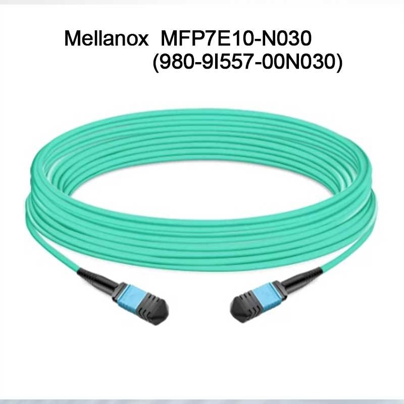 Cable de fibra óptica multimodo Nvidia Mfp7e10-Nxxx Mfp7e10-N030 (980-9I557-00N030) MMF, MPO12 APC a MPO12 APC, 30m