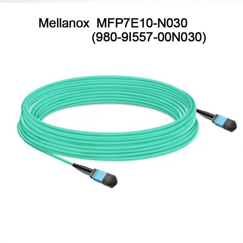 Cable de fibra óptica multimodo Nvidia Mfp7e10-Nxxx Mfp7e10-N030 (980-9I557-00N030) MMF, MPO12 APC a MPO12 APC, 30m