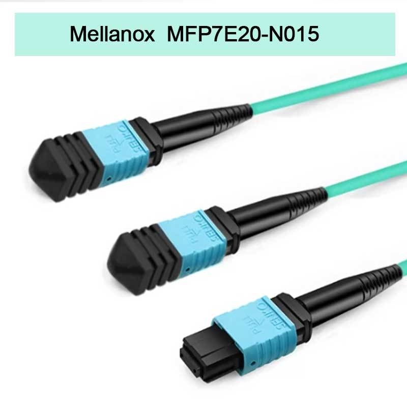 Nvidia Mellanox 100% Productos originales Mfp7e20-N015 Cable de fibra pasiva, Mmf, MPO12 APC a 2xmpo12 APC, 15m