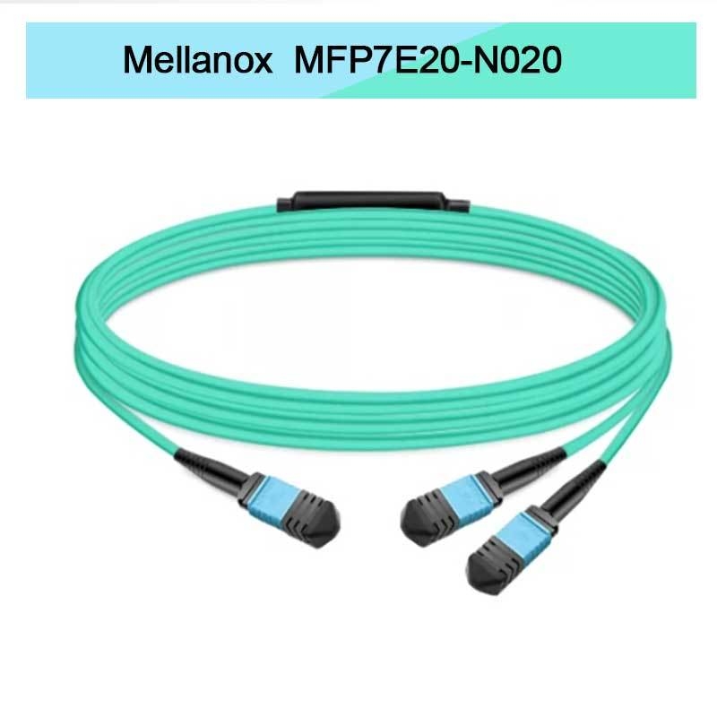 Cable de fibra óptica multimodo con divisor Nvidia Mfp7e20-Nxxx Mfp7e20-N020 Mmf, MPO12 APC a 2xmpo12 APC