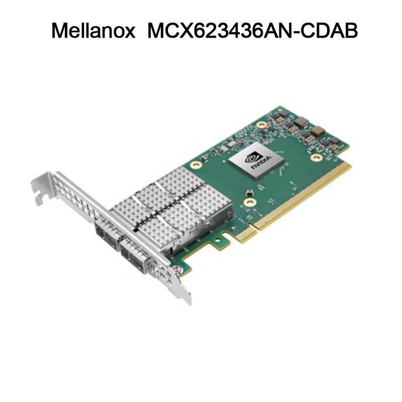 Tarjeta adaptadora Nvidia MCX623436an-Cdab Connectx-6 Dx En, 100 GbE, OCP3.0, con gestión de host, Dual-Port QSFP56, PCIe 4.0 x16, sin criptografía, tornillo de mariposa (lengüeta)