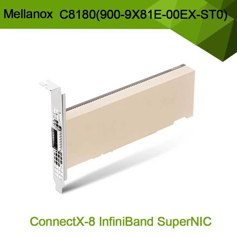 Nvidia Connectx-8 Adaptador C8180 (900-9X81E-00EX-ST0) de una sola jaula Osfp banda Infini: 800 gbs Xdr Ib