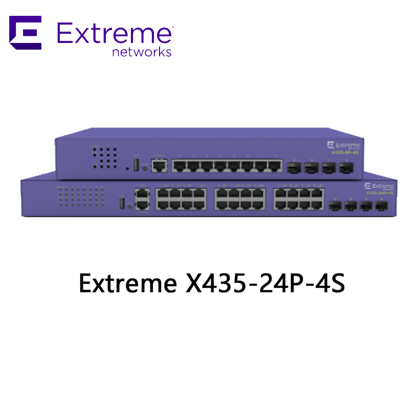 Switch AVB X435 Extreme Networks X435 de 24P, 4S, 68 Gbps, 50.6 Mpps, nuevo y original
