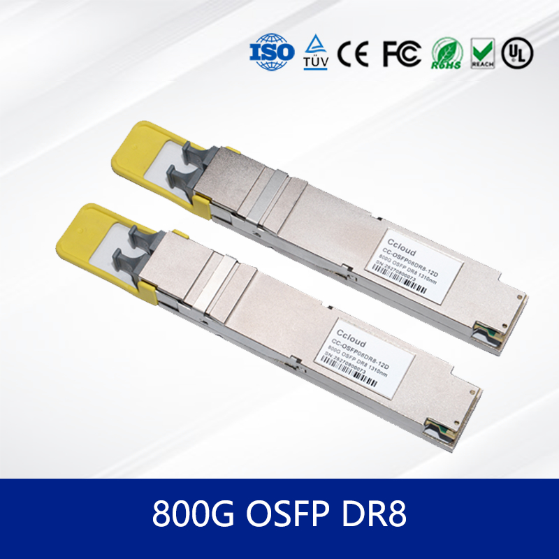 Modulo de transceptor óptico confiable 800G OSFP DR8 Transceptor para transmisión de datos de alto rendimiento