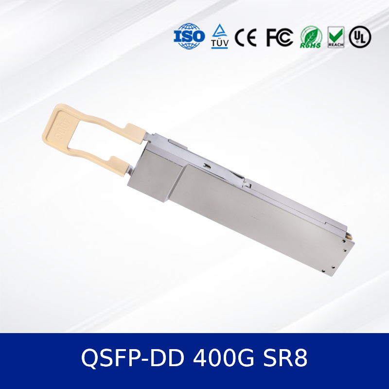 Módulo transceptor óptico QSFP-DD 400G SR8 de alta velocidad para centros de datos