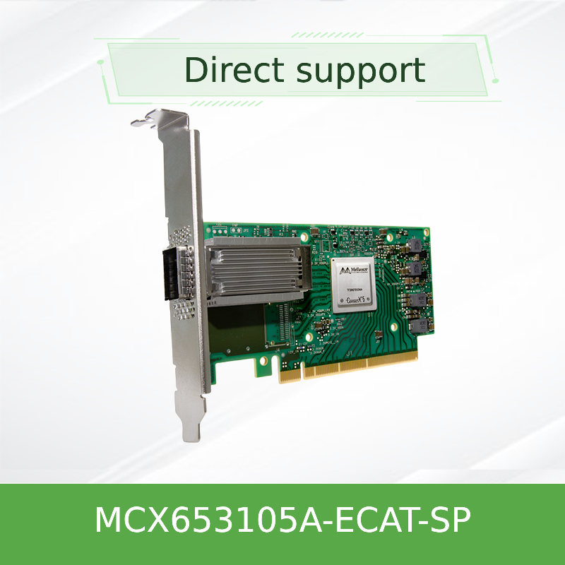 Nvidia MCX653105A-Ecat-Sp Connectx6 con puerto único Osfp56 EDR 100GB/S Vpi Tarjeta de red de banda ancha