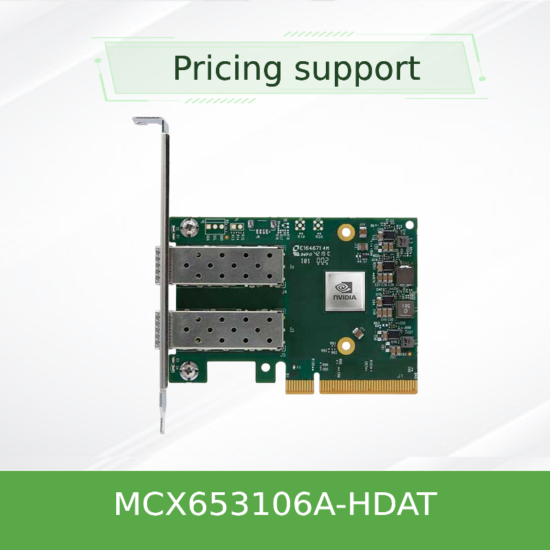 Adaptador portuario dual MCX653106A-HDAT ConnectX de la tarjeta de red de HDR 200GbE Mellanox de Ethernet VPI 6 QSFP56