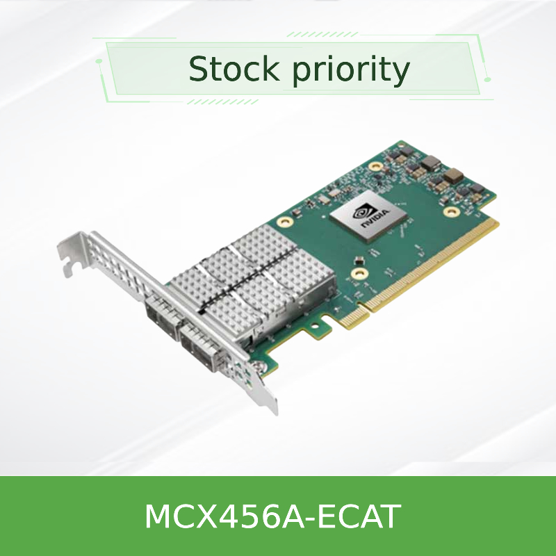 Nueva tarjeta de adaptador Nvidia MCX456A-Ecat Connectx-4 de banda ancha / Ethernet original