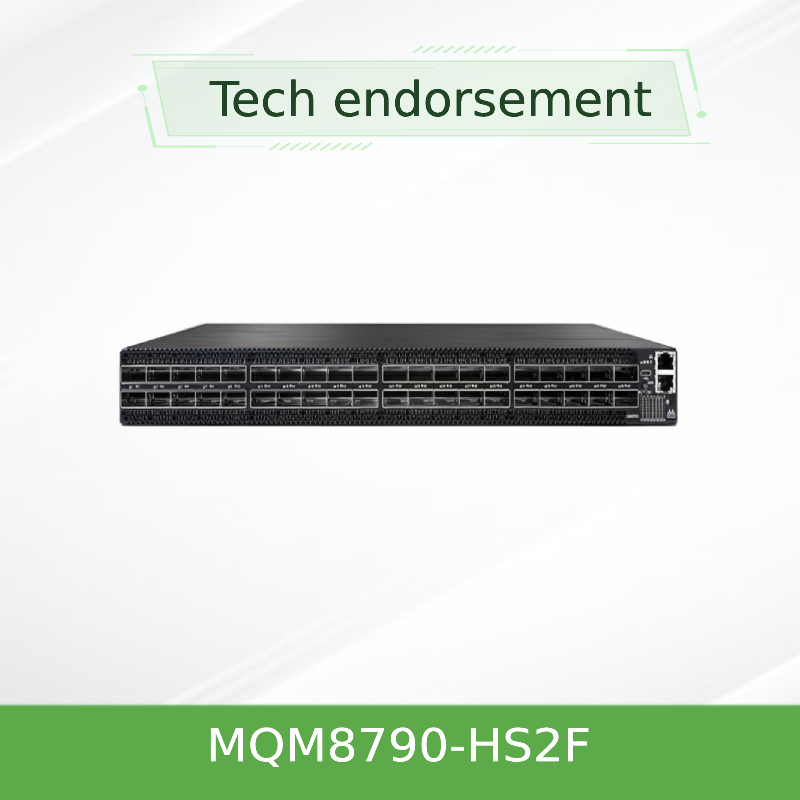 MQM8790-HS2F ((920-9B110-00FH-0D0) HDR Mellanox red de banda ancha de alta definición Interruptor 40 QSFP56 Puertos 2 Fuentes de alimentación AC