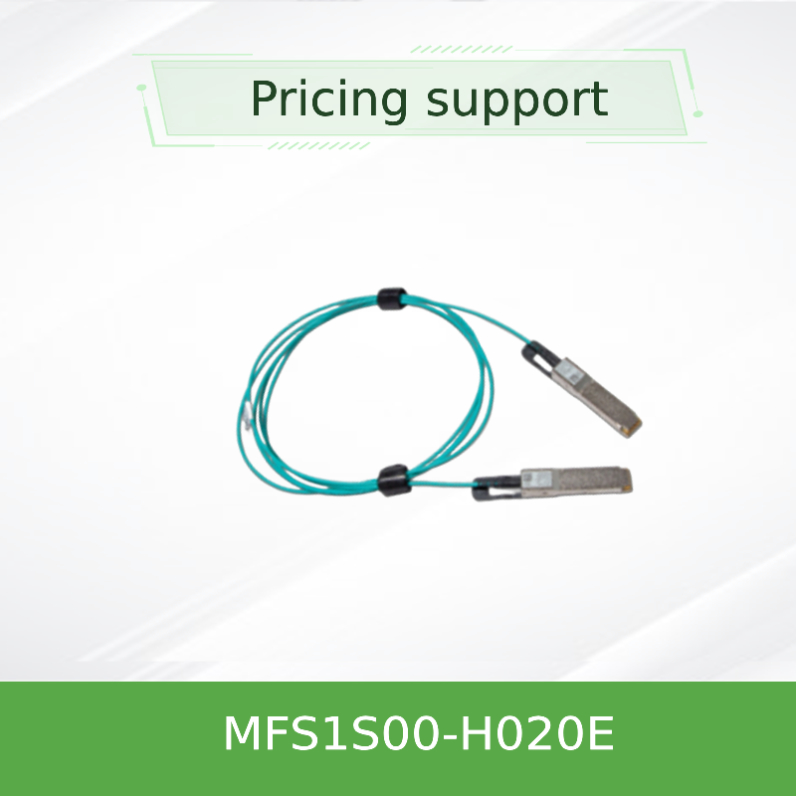 Cable Mellanox AOC de baja latencia MFS1S00-H020E Cable Ethernet de separación 200GbE a 2x100GbE 20m