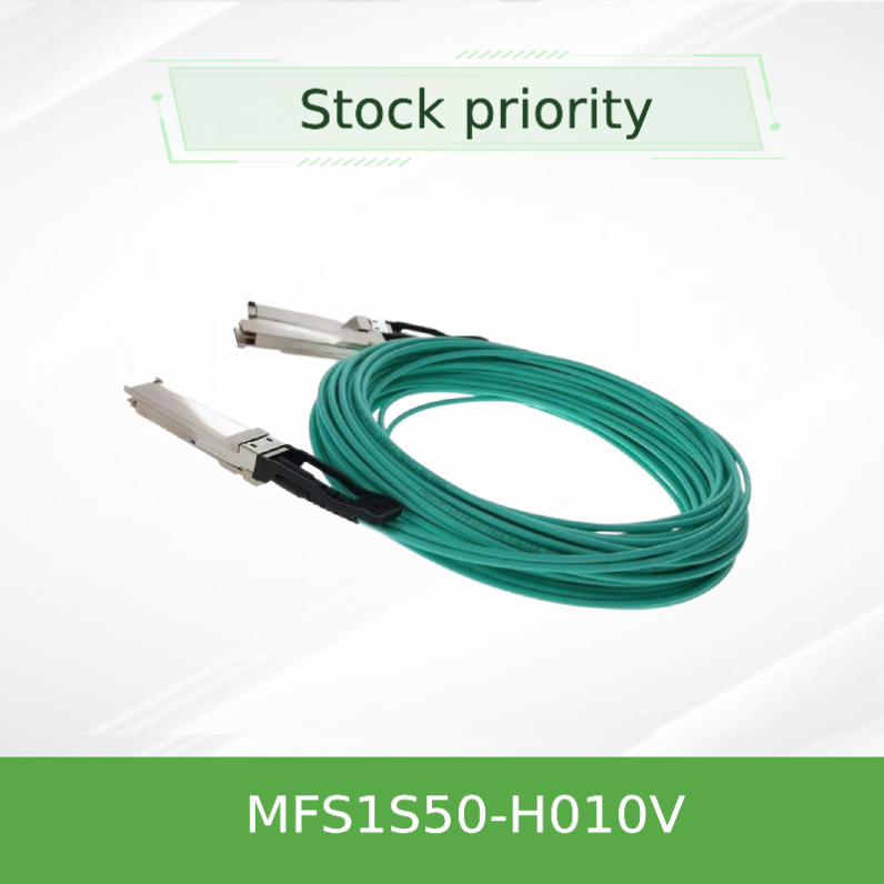 MFS1S50-H010V 200GbE 2x100GbE al cable de fribra óptica activo InfiniBand telegrafía el cable de Mellanox AOC