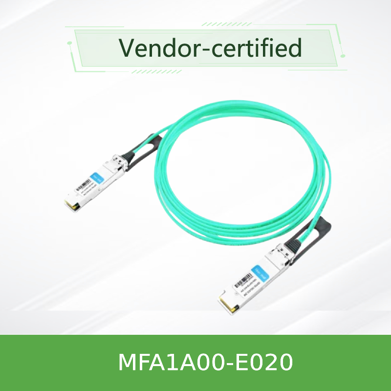 Nvidia Mfa1a00-Xxxx 100GB/S Qsfp28 Mmf Cable óptico activo Mfa1a00-E020 Cable de fibra activa Ib EDR 100GB/S