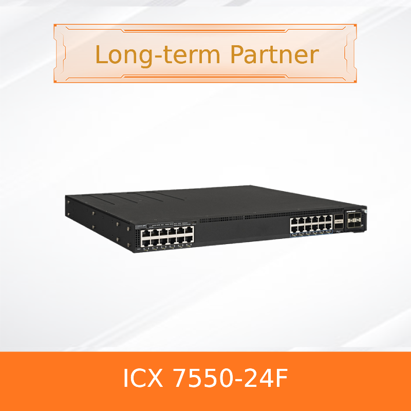 Switch de red RUCKUS ICX 7550-24F apilable de fibra, switch 10G SFP+ con enlace ascendente 100GbE