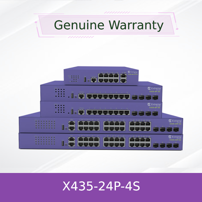 Switch AVB X435 Extreme Networks X435 de 24P, 4S, 68 Gbps, 50.6 Mpps, nuevo y original