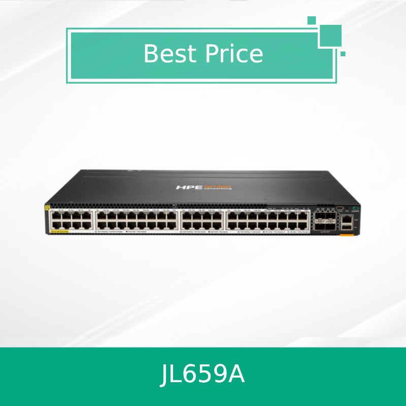 Hpe Aruba Networking Cx 6300m 48 puertos Hpe Smart Rate 1/2.5/5gbe Poe y 4 puertos SFP56 Switch (JL659A)