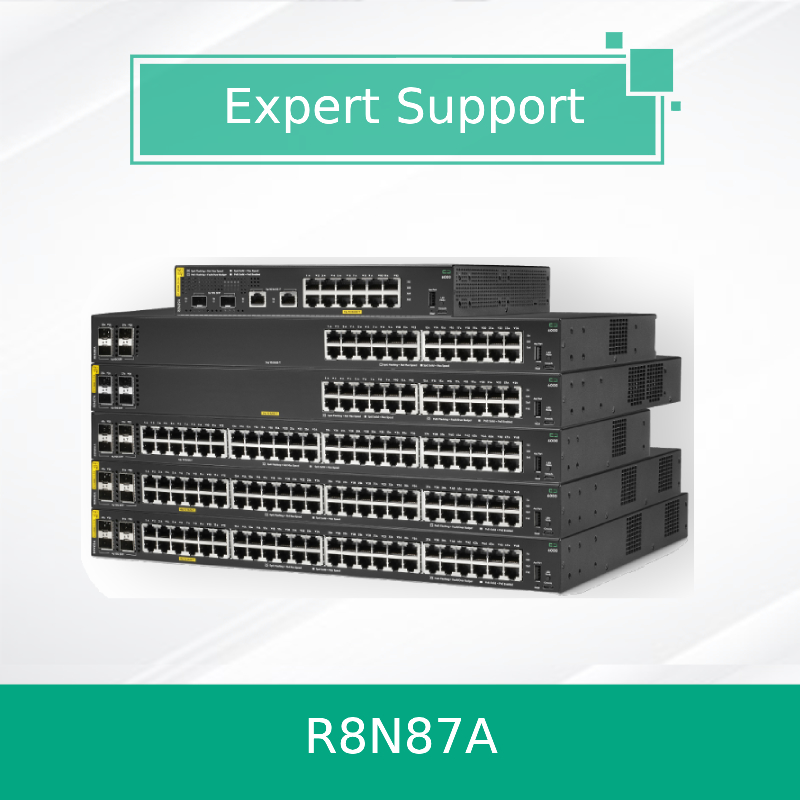 Switch Hpe Aruba Networking Cx 6000 24G Class4 Poe 4SFP 370W (R8N87A) Nuevo y Original