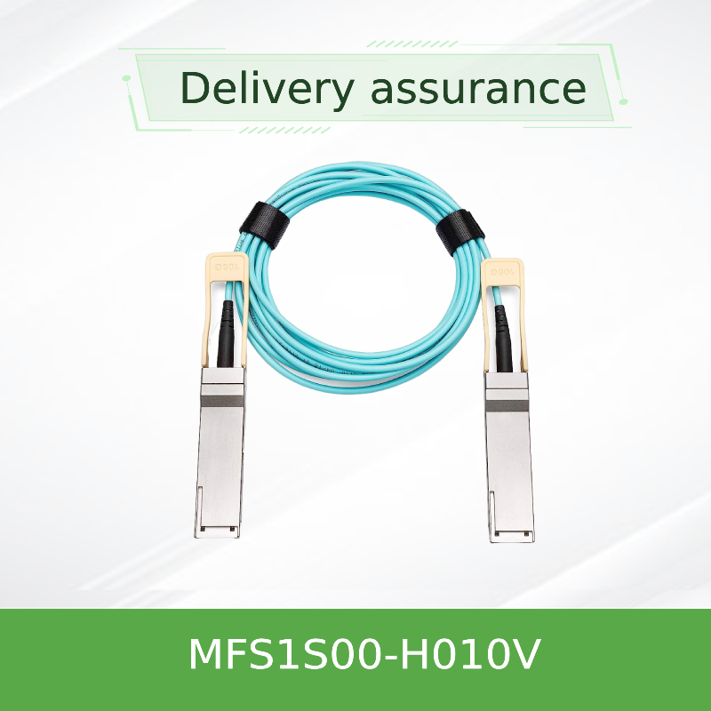 Cable óptico activo QSFP56 de 200 Gb/s NVIDIA MFS1S00-H010V - AOC de 10 m para centros de datos HDR InfiniBand y 200 GbE