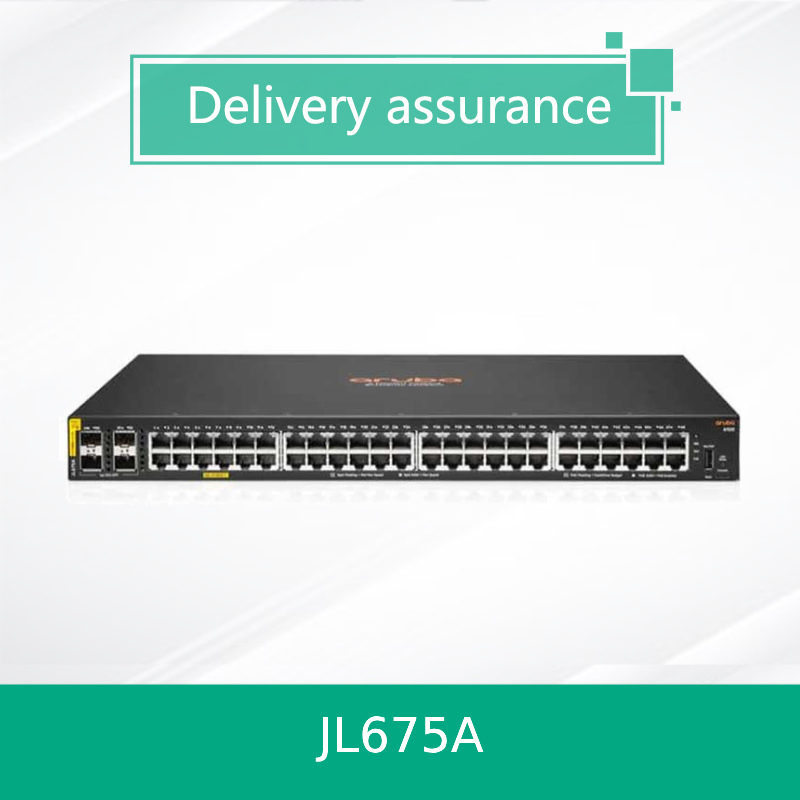 Switch HPE Aruba CX 6100 JL675A de 48 puertos Gigabit PoE+ | 370W Clase 4 | 4x SFP+ | Capa 2 gestionada